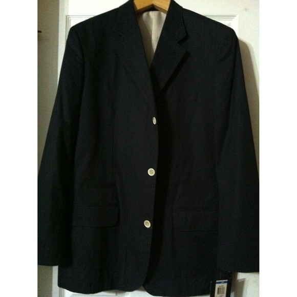 $275.00 TASSO ELBA MENS NEW BLUE 92%COTTON SPORT COAT JACKET BLAZERSIZE: XL